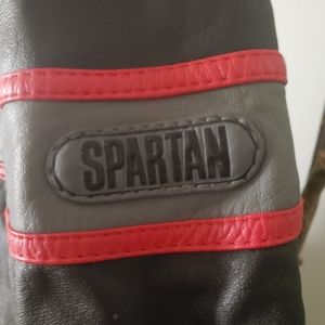 Spartan leather motorcycle jacket EUC